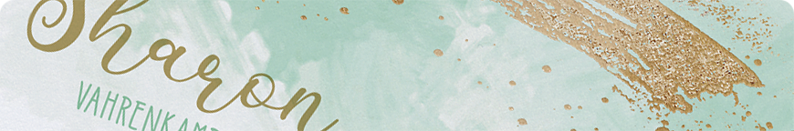 Moderne Hochzeitseinladungen in Mintgrün - Schmuckbild oben