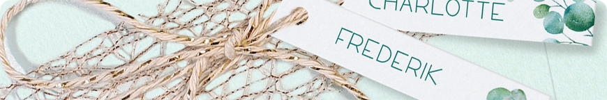 Hochzeitskarten mint-grün - Schmuckbild oben