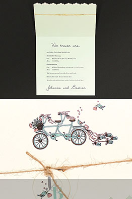 Bedruckte Innenseite der Einladungskarte.