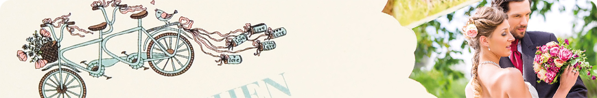 Ländliche Hochzeitseinladungen - Schmuckbild oben