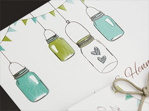 Hochzeitseinladungen mit Anhängern - Detailbild 3 – vergrößerte Abbildung Hochzeitseinladungen mit Anhängern - Detailbild 3