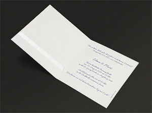 Aufgeklappte Karte – vergrößerte Abbildung Aufgklappe Einladungskarte